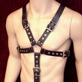 House Of Dasein Leather Mens Chest Harness Bdsm Bondage Restraint - Lnlm-004