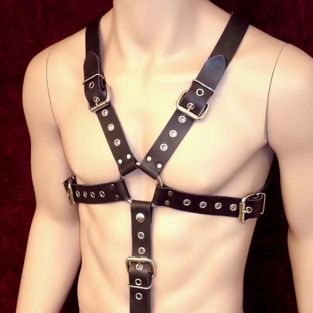 House Of Dasein Leather Mens Chest Harness Bdsm Bondage Restraint - Lnlm-004