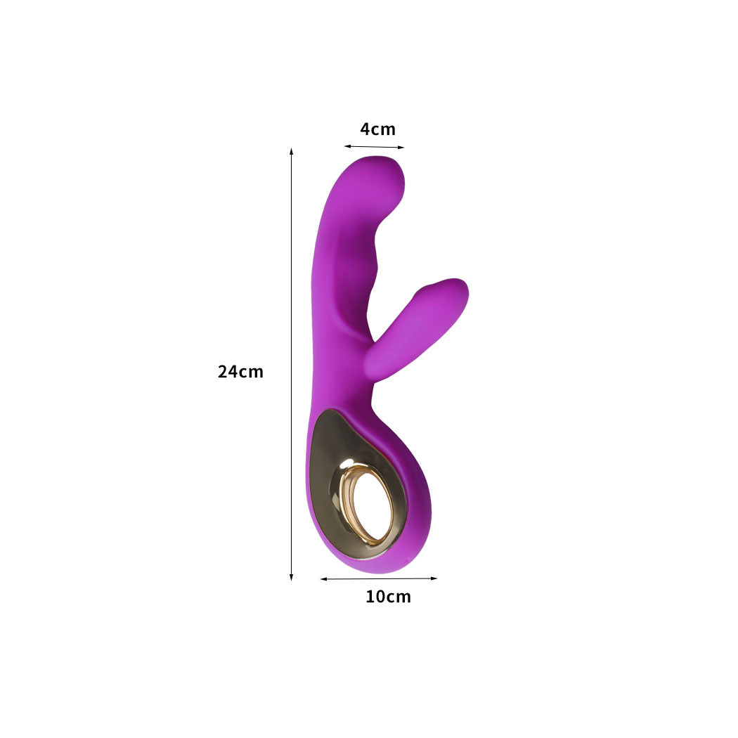 Loop Rabbit Vibrator USB Rechargeable G-Spot Dildo Massager Women Sex Toy Purple